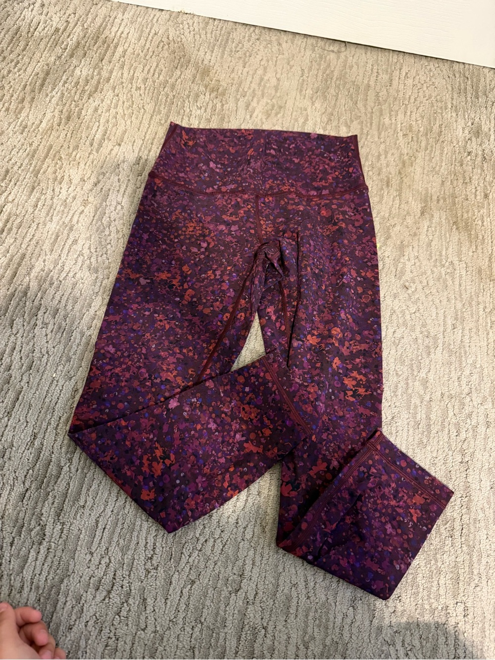lululemon athletica Purple & Red Floral Print High-Rise Leggings